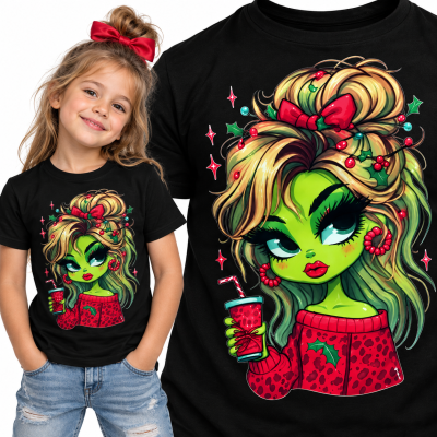 KOSZULKA DZIECIĘCA ŚWIĄTECZNA GRINCH WIFE